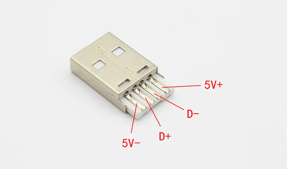 10 шт./лот DIY USB 2,0 A штекер в сборке адаптер Разъем гнездо черный белый
