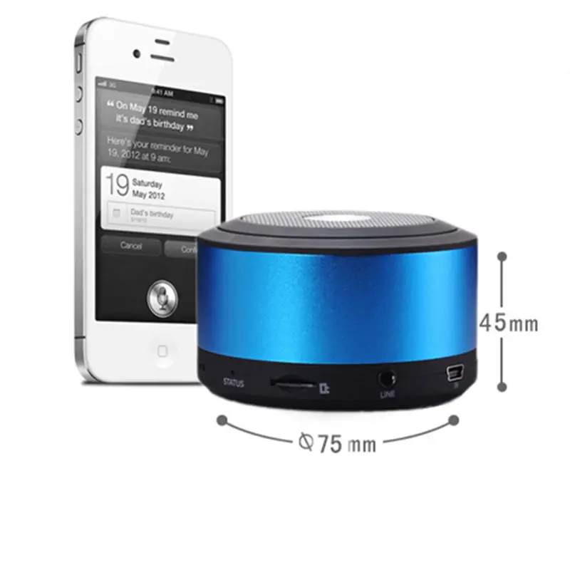 Мини металлическая портативная карта TF памяти Bluetooth динамик беспроводной