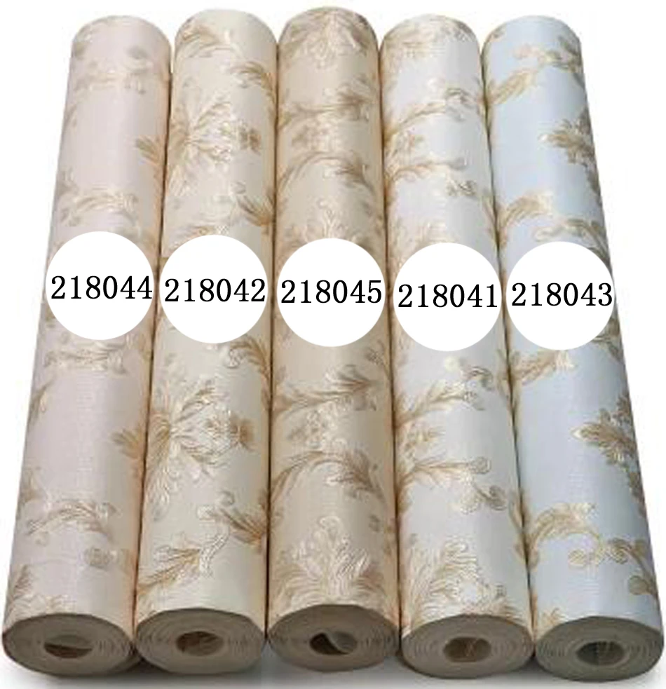 Beige White Luxury Floral Wallcoverings Embossed Flower 3D Wallpaper Non-woven Bedroom Rolls | Обустройство дома
