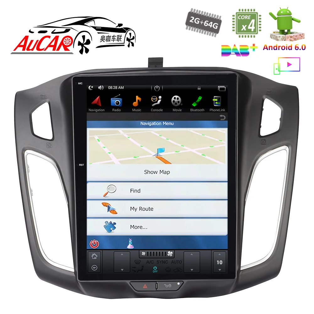 Автомагнитола Tesla Style 10 4 дюйма с GPS навигацией мультимедийной системой Bluetooth Wi Fi 4G