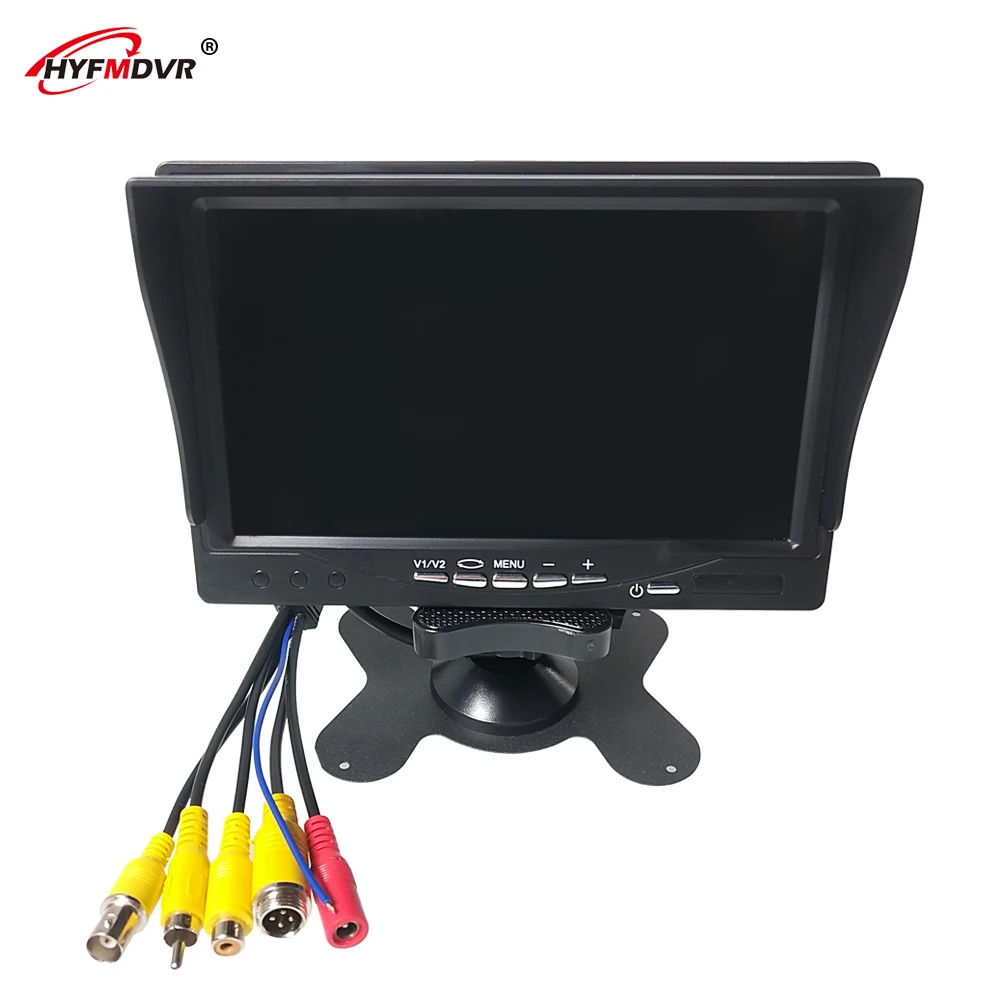 

HYFMDVR direct sales spot agricultural locomotive/muck /taxi 7 inch car display 800 (rgb) * 480 (points) with sun visor pal/ntsc