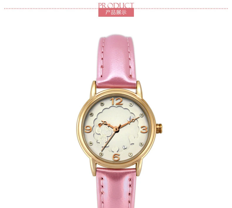 SNOOPY официальный натуральная обувь для девочек relojes мультфильм детей часы модная детская Милая японские кварцевые часы relogio feminino bew006