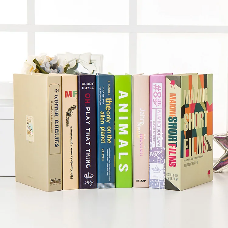 

8pcs living room model room decor decoration office study photography book fake calligraphy book box with simulation