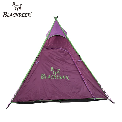 purple BLACKDEER туристический тент в индийском стиле Пирамида типи палатка сетка вигвам UNI Водонепроницаемый Кемпинг юрта семейный тент легкий - Цвет: purple