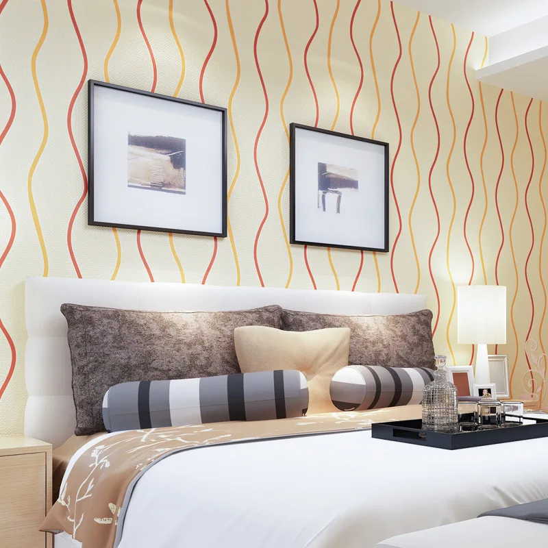 Обои из нетканого материала в полоску современные минималистичные обои для