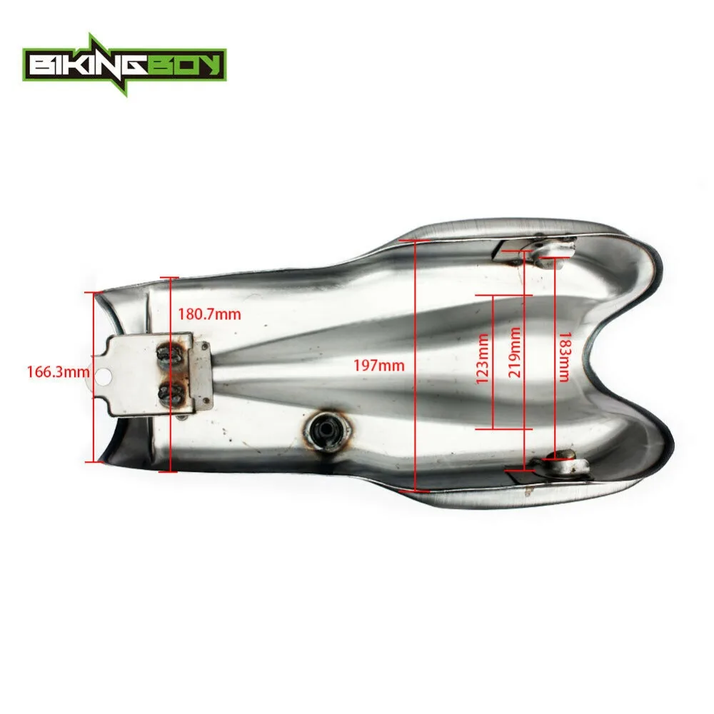 Бензиновый топливный бак BIKINGBOY на 10 л 2 6 галлонов универсальный под заказ Cafe Racer