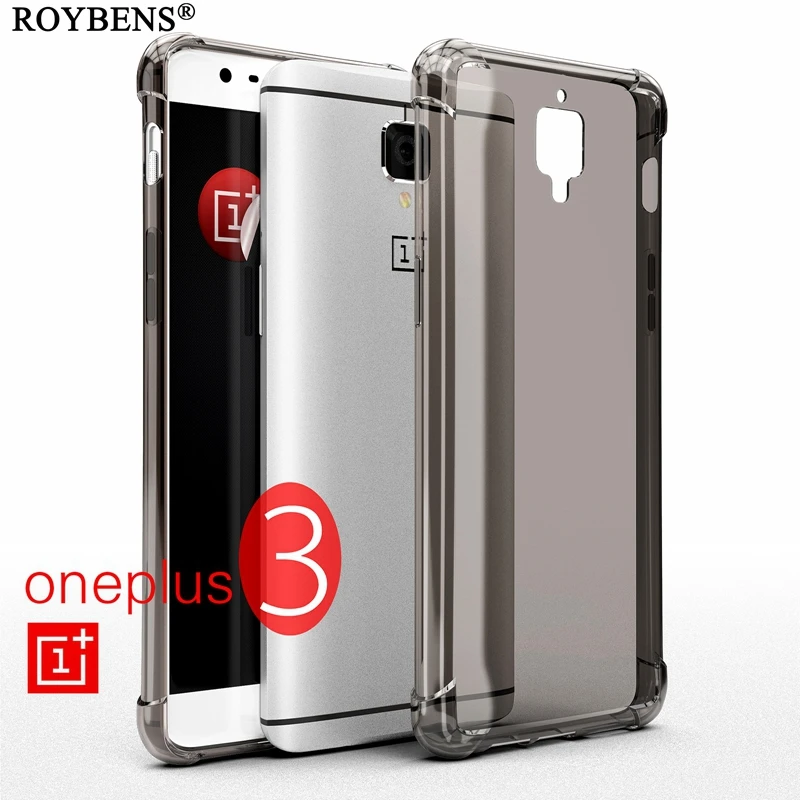 Roybens для Oneplus 3 Чехол T Модный кристально прозрачный силиконовый чехол 5 три пять