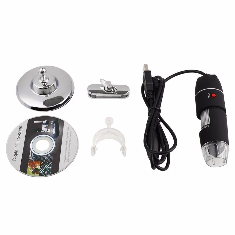 Jetery 2MP 1000X 8LED USB портативный цифровой микроскоп Видео камера лупа+ подставка Мега пиксель микроскопио Лупа эндоскоп