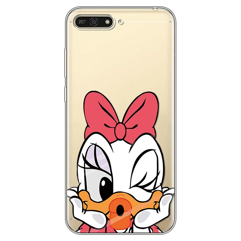 Милый Забавный мультяшный чехол для Coque huawei Y6 чехол прозрачный защитный для huawei Honor 7A 5,7 дюймов чехол для телефона задняя крышка