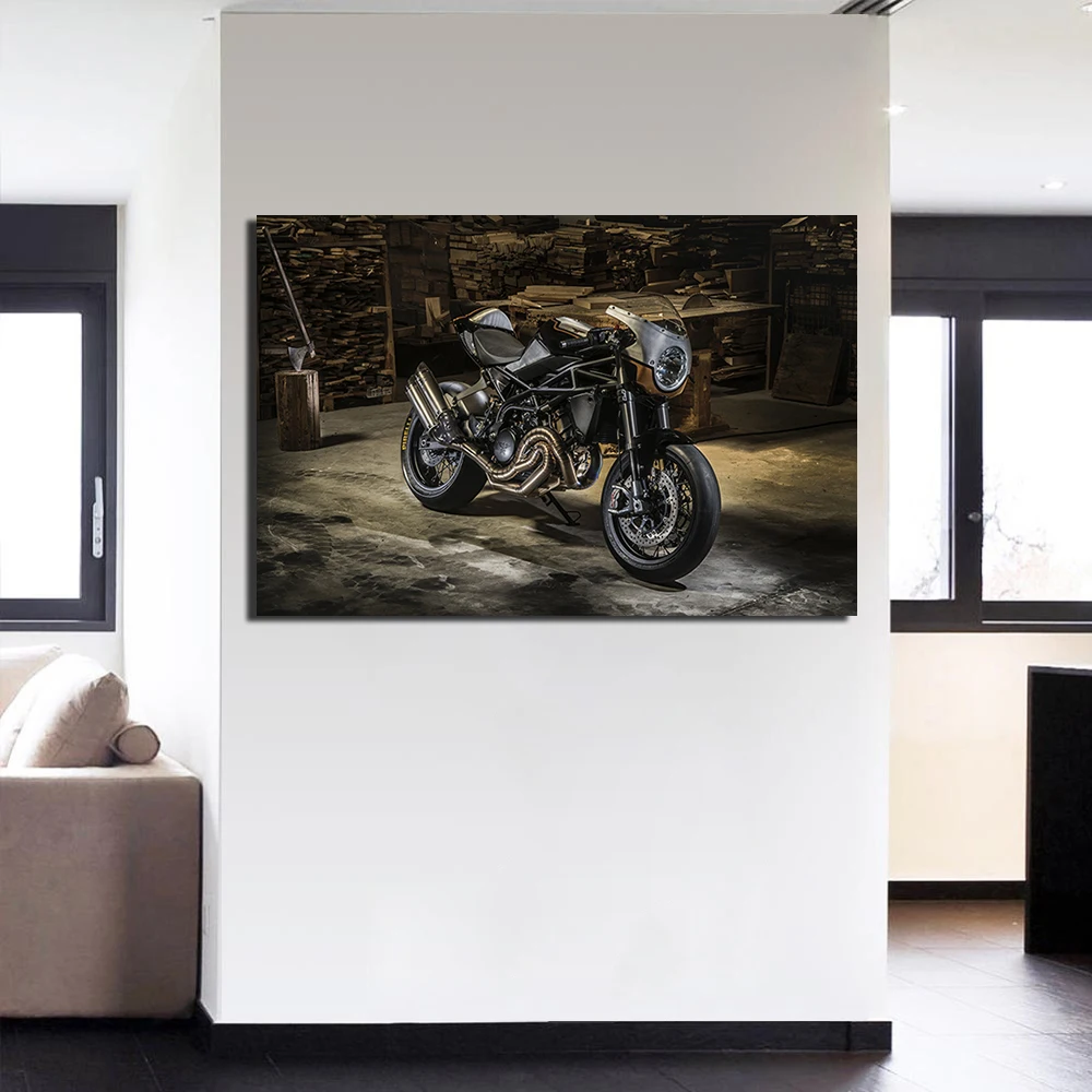 Настенные художественные картины Moto Morini Corsaro TI22 постер печать на холсте в рамке