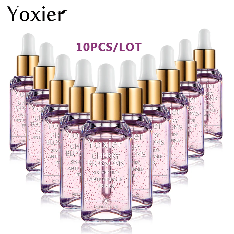10 шт./лот Yoxier вишня основа для макияжа отбеливающая эссенция лица