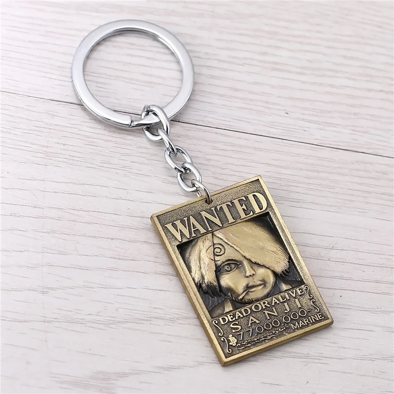 Цельный брелок Julie 10 шт./лот Chaveiro Sanji серебристо коричневый сплав цинка аксессуары