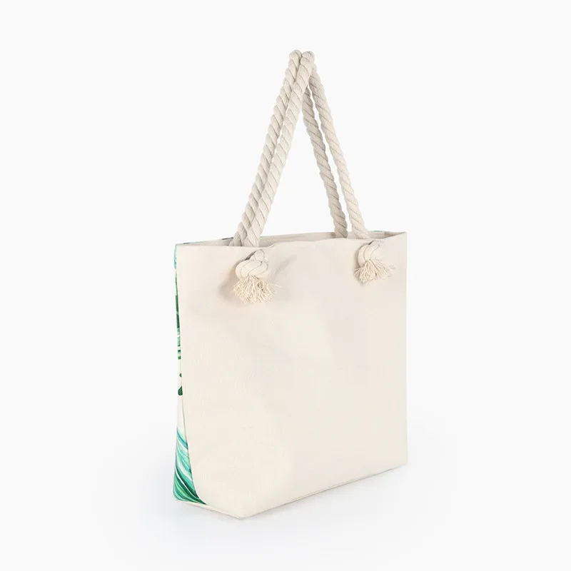 Популярная Повседневная сумка с принтом фламинго Женская холщовая пляжная