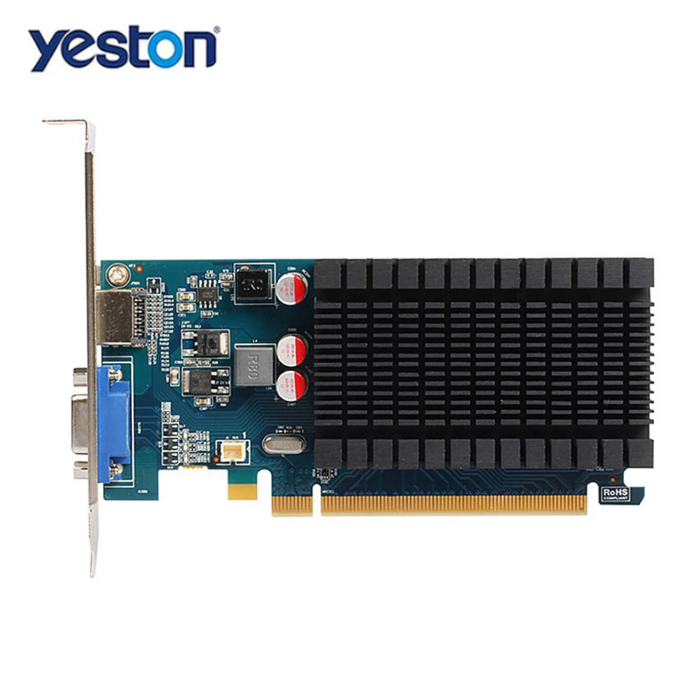 Yeston Radeon R5 230 GPU 1 ГБ GDDR3 64 бит 650 мГц игровой настольный компьютер PC Видео Графика