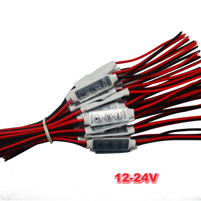 20pcs DC12v 24v 6A mini 3 keys led dimmer 12v controller to control single color strip light smd 3528 5050 5630 | Лампы и освещение
