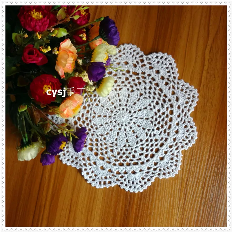 Круглый нескользящий коврик для напитков из натурального хлопка столовый стол в