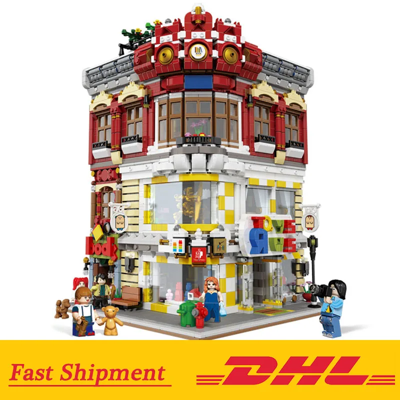 DHL 01006 город архитектура игрушка и книжный магазин набор строительные блоки