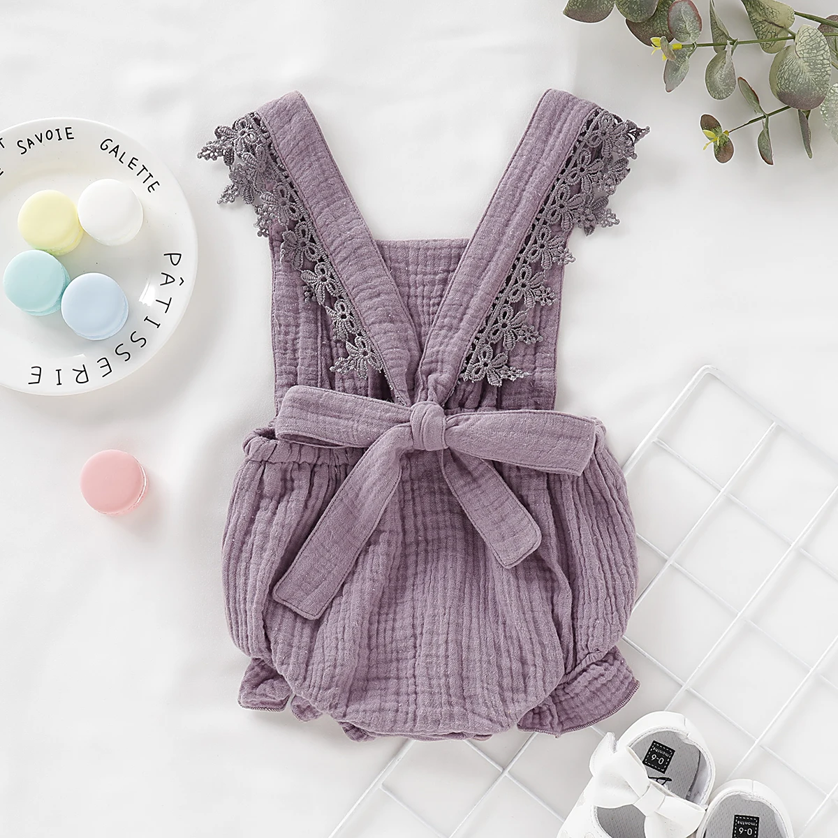 New 6Colors Summer Toddler Baby Girl Sleeveless Clothes Lace Solid Bodysuits Cotton Outfit Sunsuit | Детская одежда и обувь