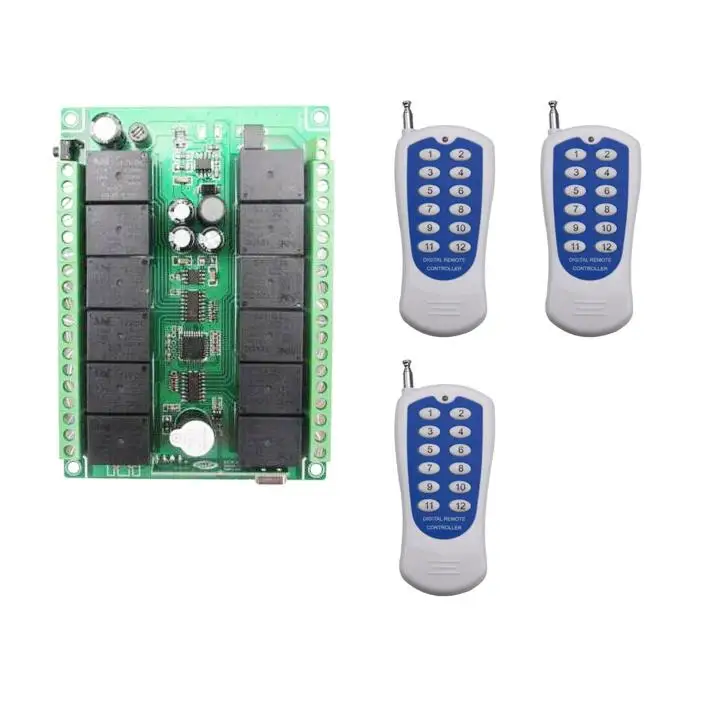 DC 12 V 10A 12 ch 12 ch RF беспроводной пульт дистанционного управления 12 V домашнее электрооборудование светильник с кодовым захватом 315mhz 433mhz