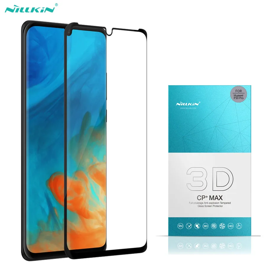 Закаленное стекло Nillkin 3D CP + Max 9H для Huawei P30 Pro полноэкранная Защитная пленка с