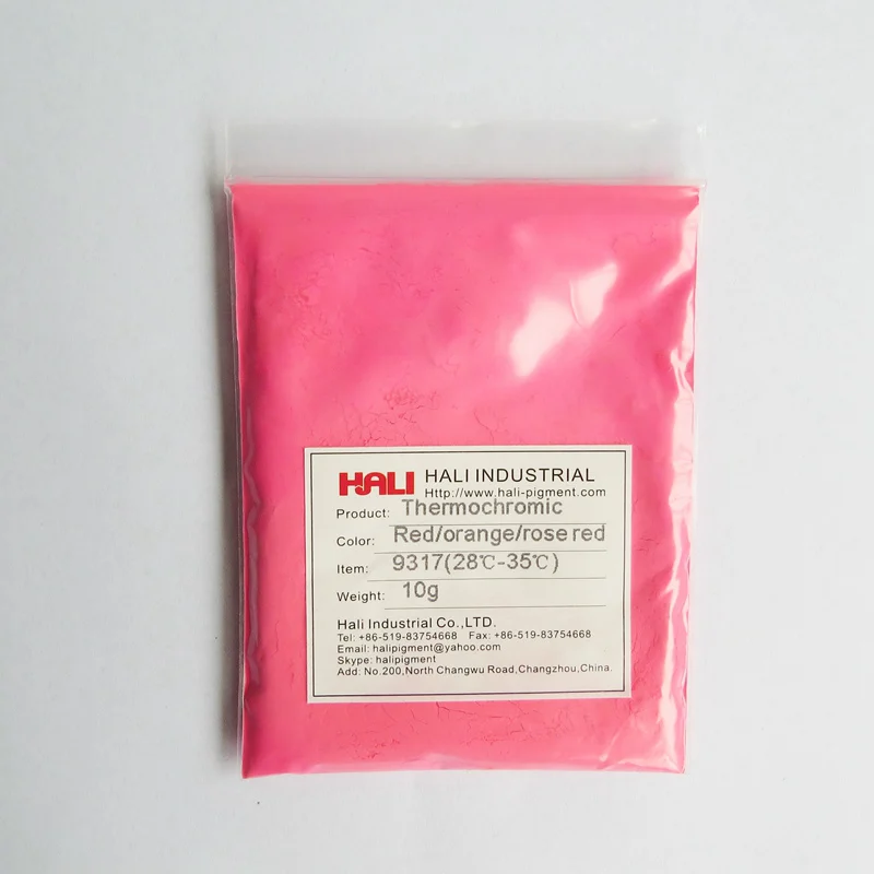 3 цвета Изменение термохромный пигмент 3-я ступенями thermochromic порошок горячий