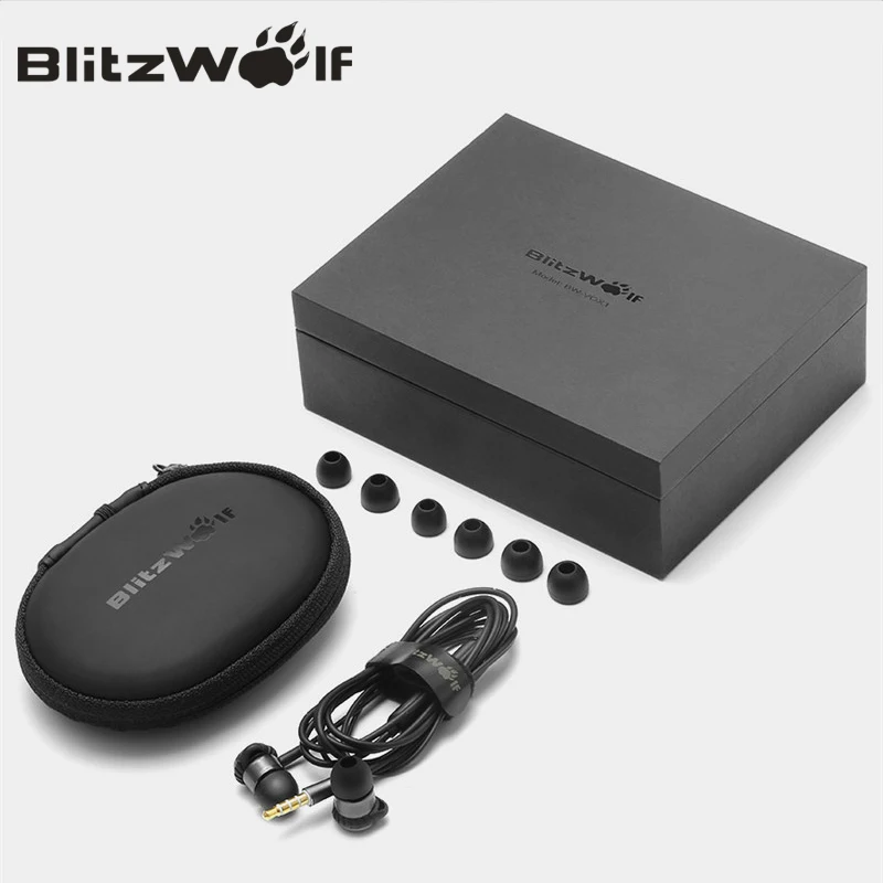 BlitzWolf BW VOX1 наушники вкладыши с железным шумоподавлением Универсальные для