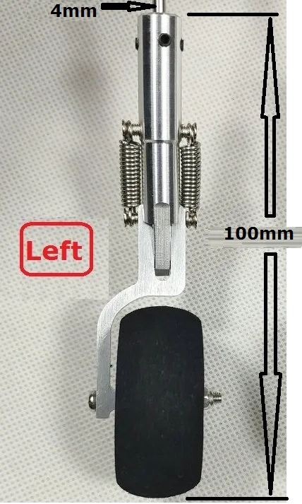 100mm left 4mm hole Металлическая основная посадочная Шестерня для DIY RC самолетов с различными опциями - Цвет: 100mm left 4mm hole