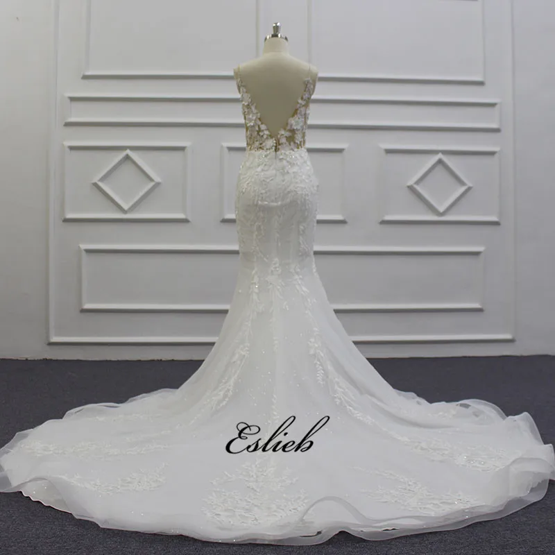 Eslieb/ ; свадебные платья с глубоким v-образным вырезом; большие размеры; свадебное платье; Vestido de Noiva; свадебные платья