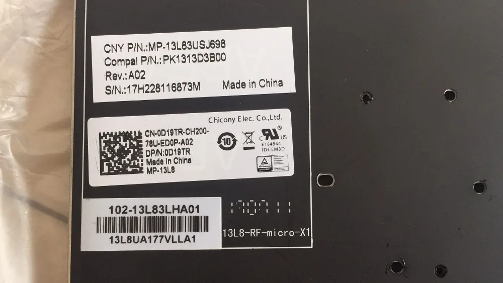 40 шт. клавиатура для ноутбука Dell Latitude E7450 E5450 E7470 E5470 макет США с подсветкой 0D19TR