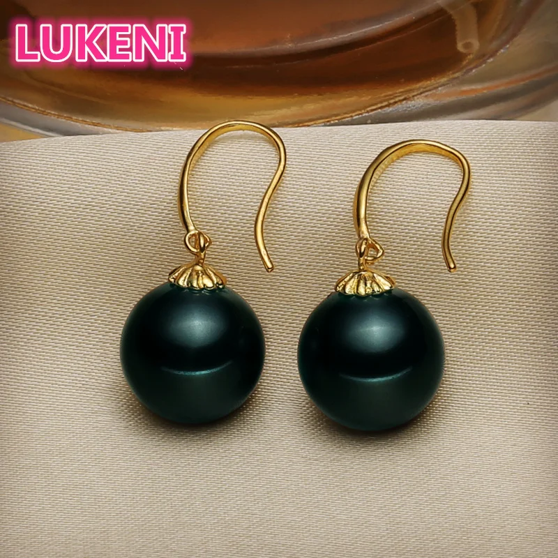 Женские круглые серьги подвески с жемчугом 10 12 мм|drop earrings|earrings fashionearrings style |