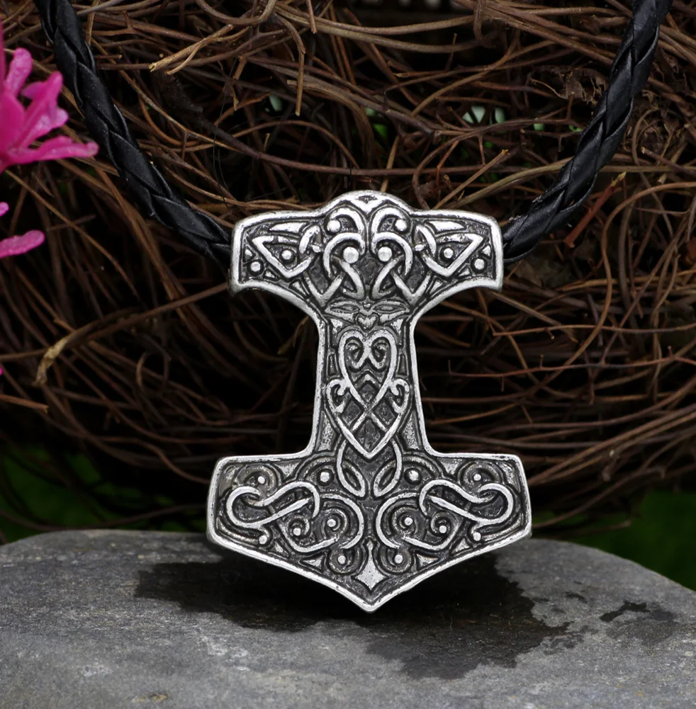 Женское Ожерелье с кулоном узелком|pendant necklace|norse vikingthor mjolnir hammer |