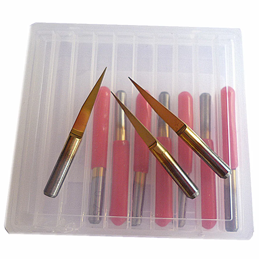 10 х ЧПУ Титан покрытием из карбида коническая плоским инструмент плоское дно