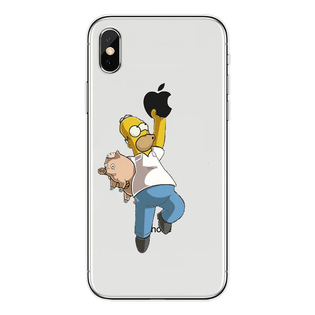 Soft TPU Simpson Homer J. Simpson Силиконовый мягкий прозрачный чехол для телефона iPhone X XS MAX XR 6 6s 7 8 plus SE 5S 5 Барт Симпсон задняя крышка чехол - Цвет: Soft TPU Simpson