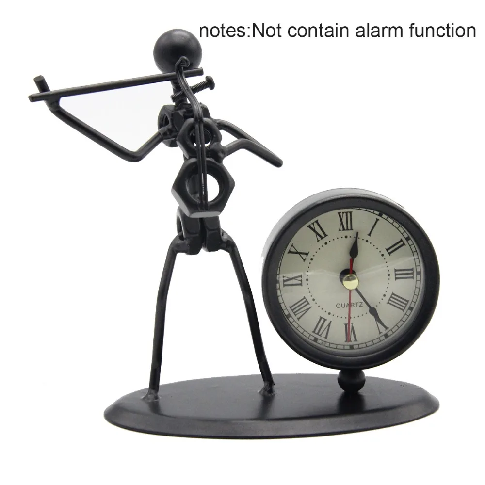 Новые настольные часы с чёрной скрипкой креативные украшение для дома подарок