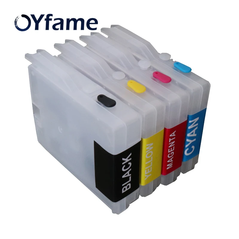OYfame для Brother LC10 LC37 многоразовый чернильный картридж brother LC51 LC57 LC970 lc1000 DCP-130C 135C 150C