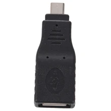 Адаптер OTG (On The Go) USB A вогнутый к mini B выпуклый черный|usb adapter mini|usb -