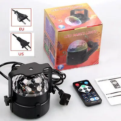 3W светодиодный шар DJ диско КТВ вечерние бар RGB Кристальный прожектор сценический