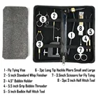 Набор инструментов Aventik для вязания нахлыстом, в кожаном чехле, с имитацией кожи, включая тиски, держатель катушки кнут, приспособление для обрезки нахлыстом