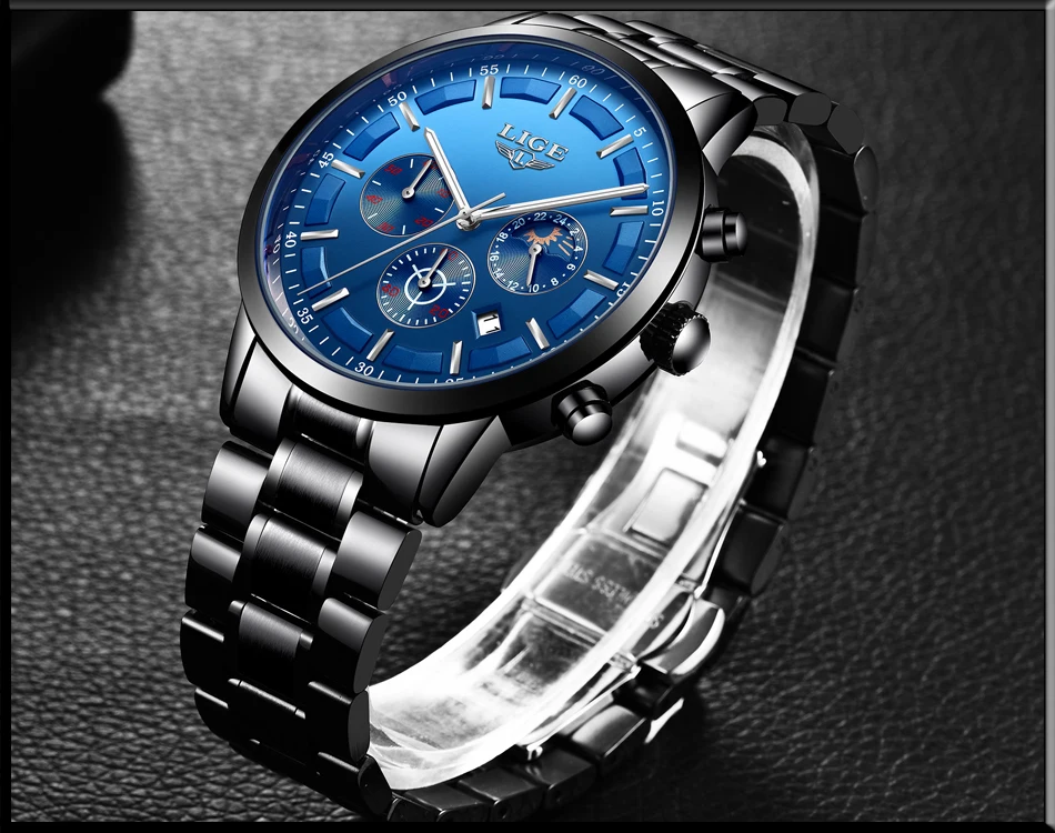 Relogio Masculino часы мужские LIGE модные спортивные кварцевые часы мужские s часы Топ бренд класса люкс Бизнес водонепроницаемые часы Relojes