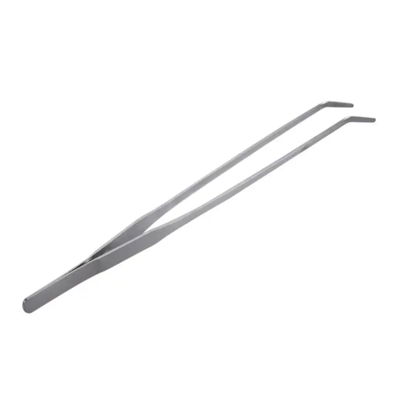 1Pcs Universal 27CM Aquarium Plant Shrimp Reef Tank Stainless Steel Fish Pet Straight Tweezer Crooked Tweezer Cleaning Tool