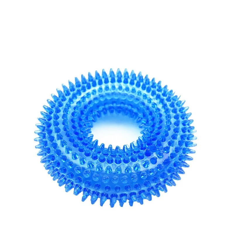 blue S/L игрушки для собак, устойчивые к укусам, пищалка, жевательная игрушка для домашних животных, для золотого ретривера, большие собаки, дрессировка, жевательные кольца, маленькие игрушки для собак 3 - Цвет: blue