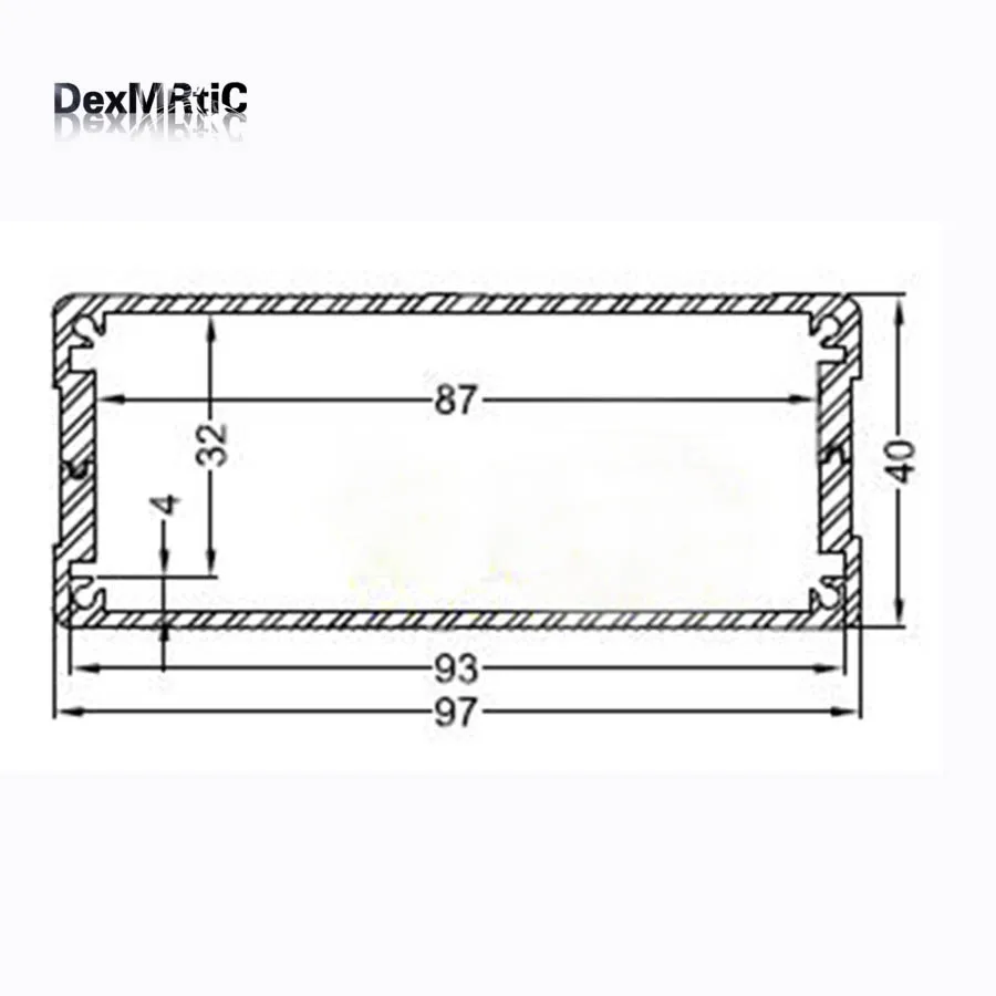 Корпус из алюминиевого сплава Электрический корпус коробка DIY 97x40x100мм новая