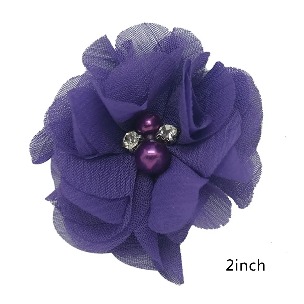 1 шт. шифоновые Цветочные Патчи для девочек сделай сам банты волос без зажимов