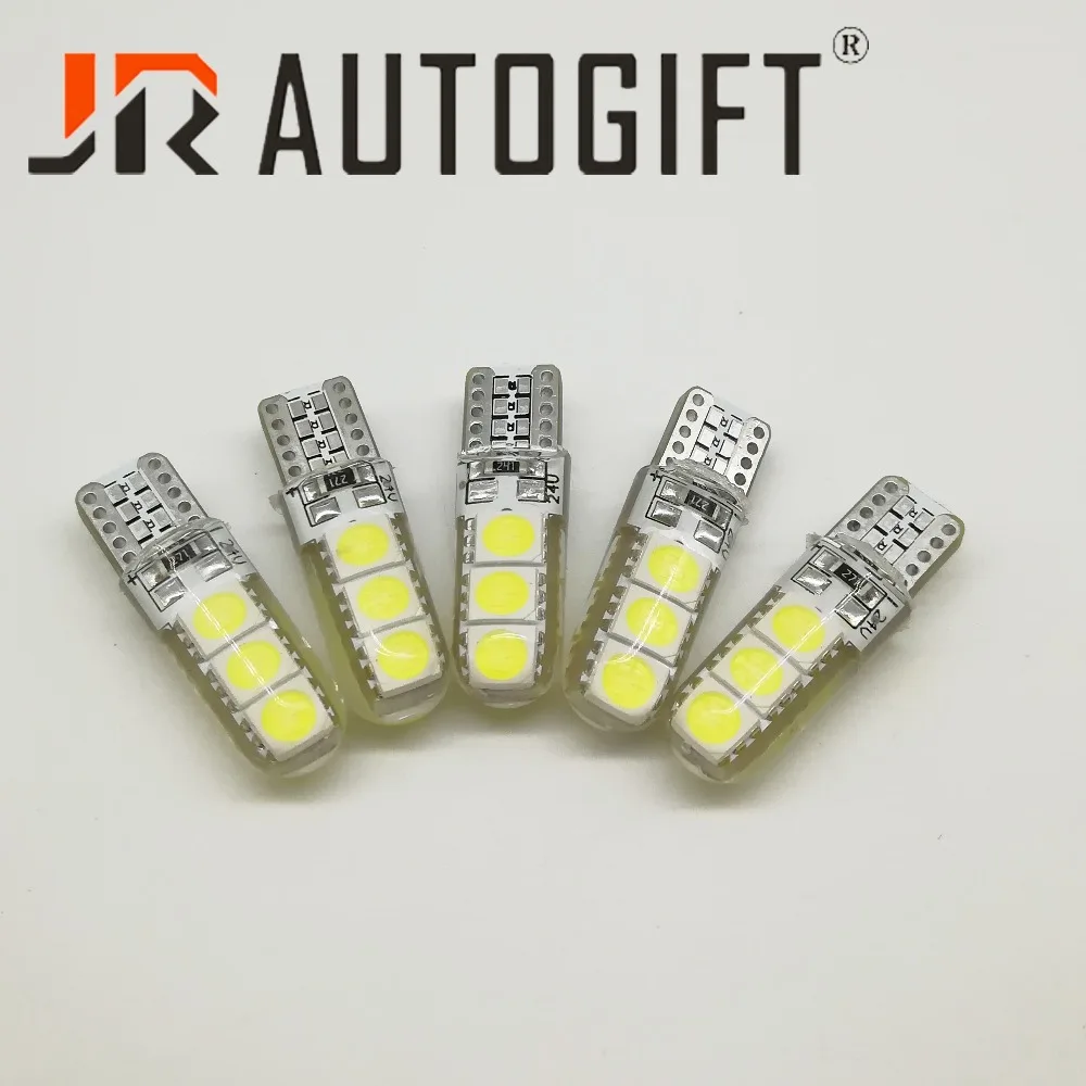 10 шт. T10 W5W 5050 6smd светодиодный огни автомобиля светодиодный лампы 194 168 501 светодиодный светильник Лампы для чтения белый 12V 24V