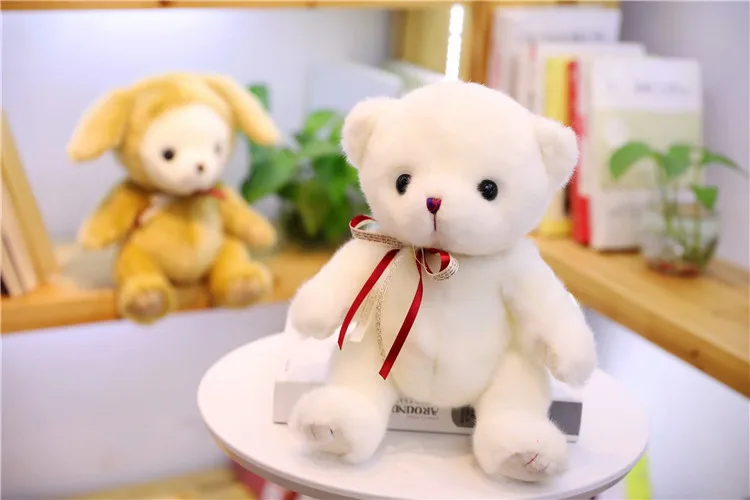 

cartoon teddy bear with hoodies 33cm doll stuffed toys cushion plush birthday christmas gift toy #1717