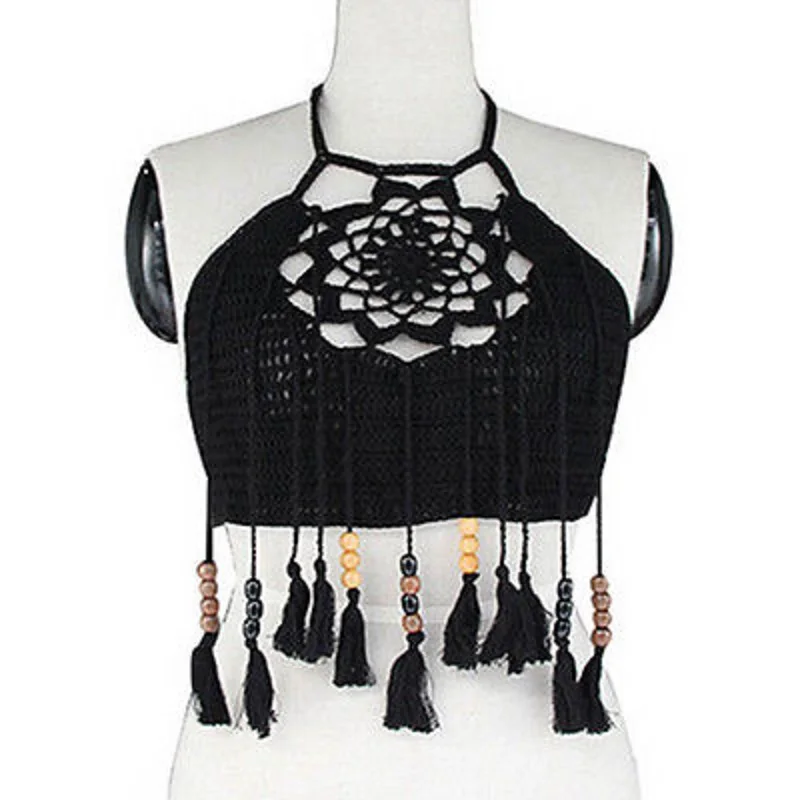 Женский купальник бикини сексуальный женский жилет с кисточками бюстгальтер
