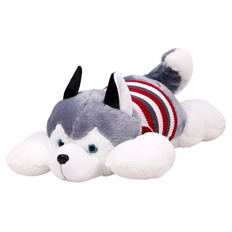 

1PC 40cm 2015 HOT Siberian Husky Lies Prone Dog Plush Toy Creative Valentine's Day Gifts For Kids