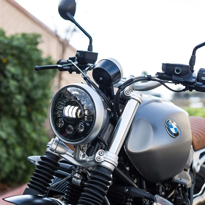 7 дюймовая светодиодная фара H4 дальний и ближний свет DRL с адаптивсветодиодный