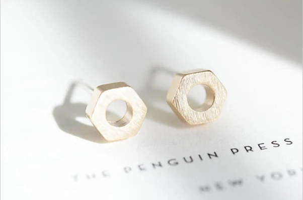 Модные Классические серьги гвоздики с болтами золотые инструменты винтовой