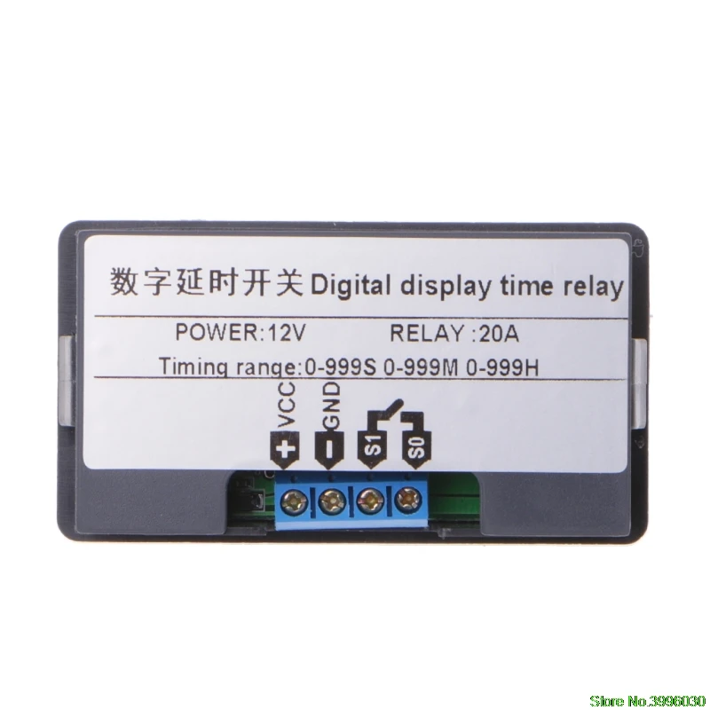 12 V отсрочка таймера триггерный релейный модуль Таймер Цифровой светодиодный двойной Дисплей 0-999 минут